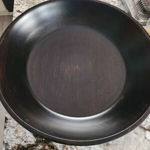 16" Lipper International walnut serving bowl